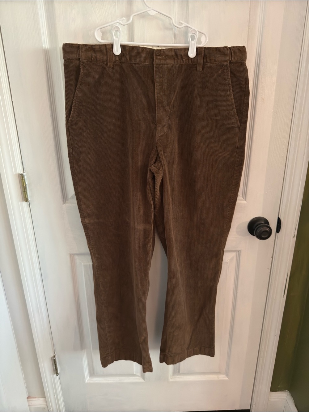 L.L.Bean Men’s Corduroy Pants 38x29 Classic Fit Brown Casual Straight Leg